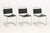 Set of Six Mies van der Rohe for Knoll MR10 Cantilevered Chairs, each with chrome-plated tubular frame and black leather...