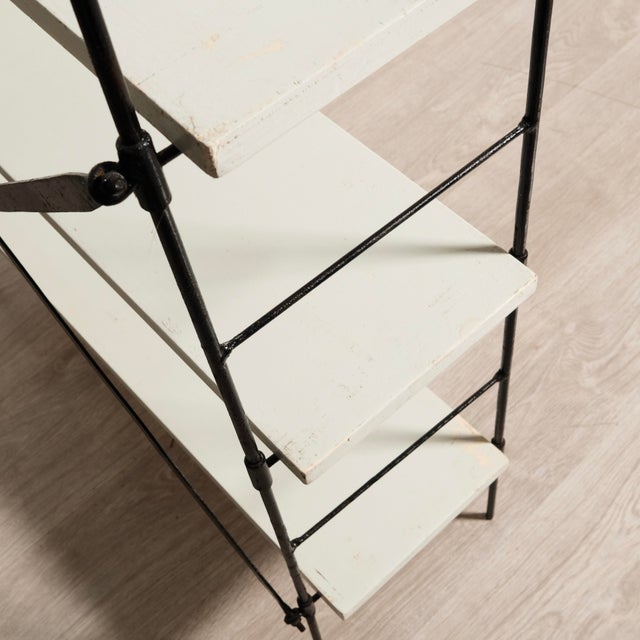 Small Bookcase in Iron and Wood, 1960s For Sale - Image 9 of 15