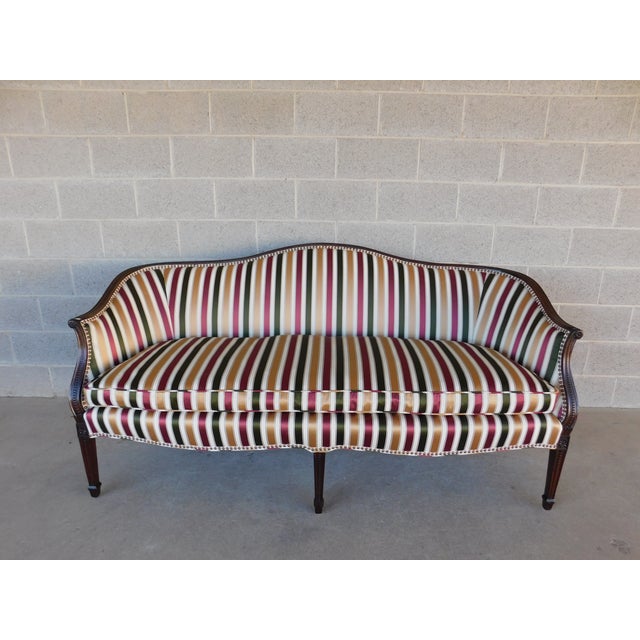 Traditional Vintage Federal Sheraton Style Sofa For Sale - Image 3 of 15