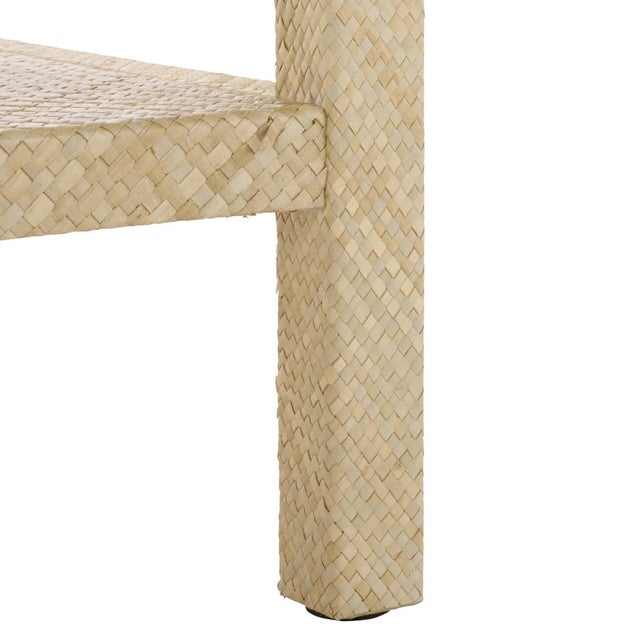 Apis Raffia 1 Drawer 1 Shelf Accent Table in Natural For Sale In Philadelphia - Image 6 of 9