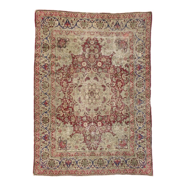 Antique Persian Kerman Rug - 04'05 x 06'08 For Sale