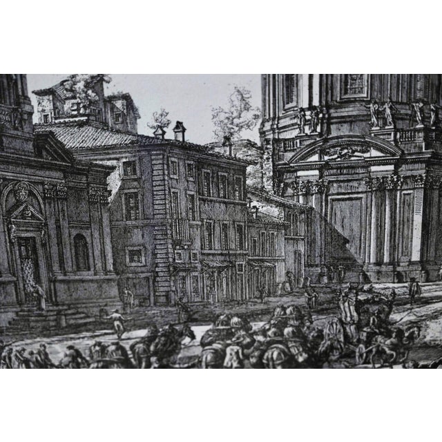 Giovanni Battista Piranesi, Views of Rome Piazza Venezia Trajan's Columns, 1800s, Engraving For Sale - Image 4 of 12