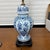 Art Nouveau 1990s Blue and White Pottery Lamp Attributed to Royal Delft For Sale - Image 3 of 5