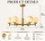 Handcrafted Brass 6-Light Chandelier With Natural Alabaster Globe Shades, Dining Room & Kitchen Island Lighting For Sale - Image 9 of 10