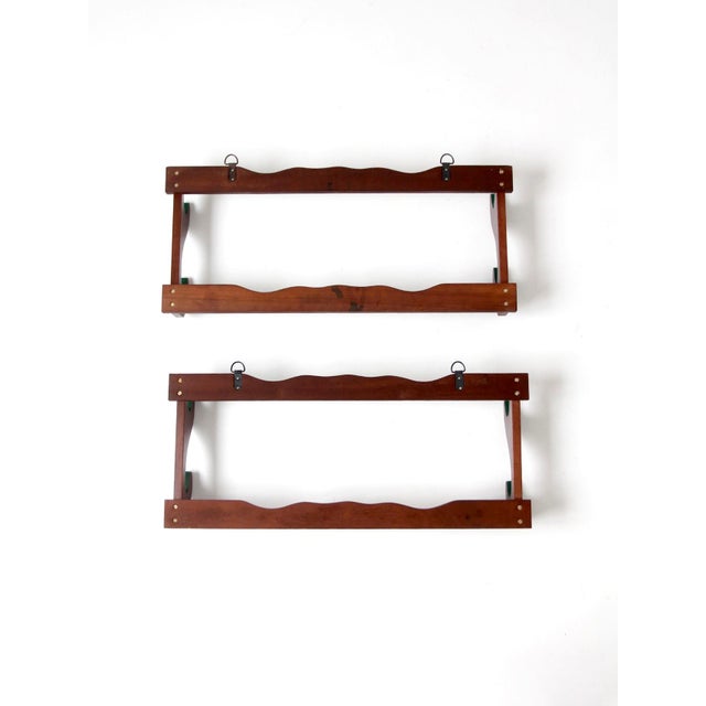 Mid-Century Wooden Gun Rack Pair For Sale - Image 14 of 17
