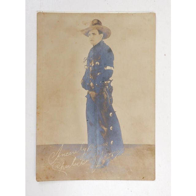 Portraiture Early Sepia Photograph of Buck Jones Western Movie Star For Sale - Image 3 of 4