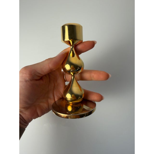 24-Karat Gold-Plated Candlestick by Hugo Asmussen for Asmussen Design For Sale - Image 4 of 11