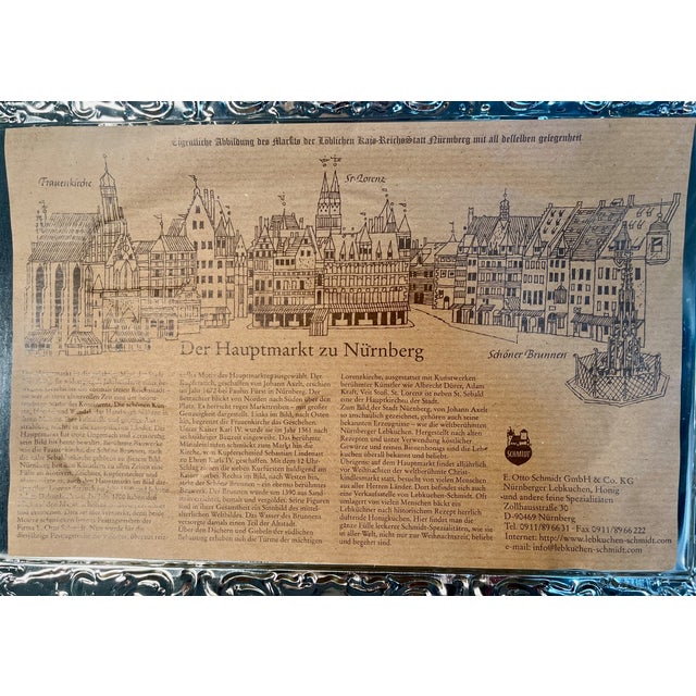 Realism Large Biscuit Tin Schmidt Lithographed Gingerbread Cookie Tin Year 2000 Historical Illustrations For Sale - Image 3 of 10