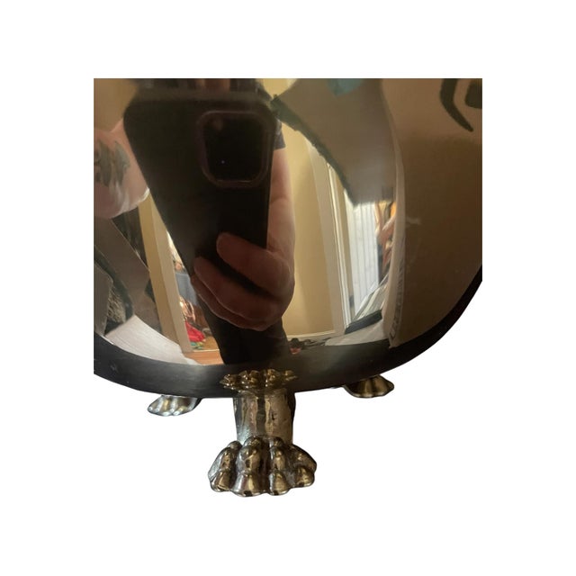 Vintage Polished Brass Gargoyle Footed Pedestal Bowl/Mini Planter For Sale - Image 4 of 8