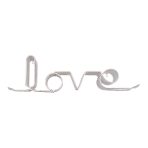 MCM Painted White Mesh Hanging "Love" Bookshelf