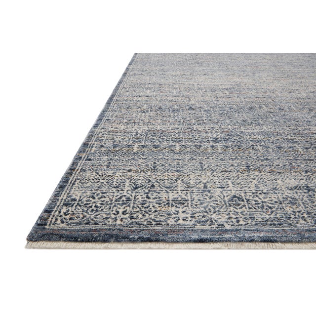 Transitional Amber Lewis x Loloi Zuma Denim / Ivory 2'-7" x 10'-0" Runner Rug For Sale - Image 3 of 9