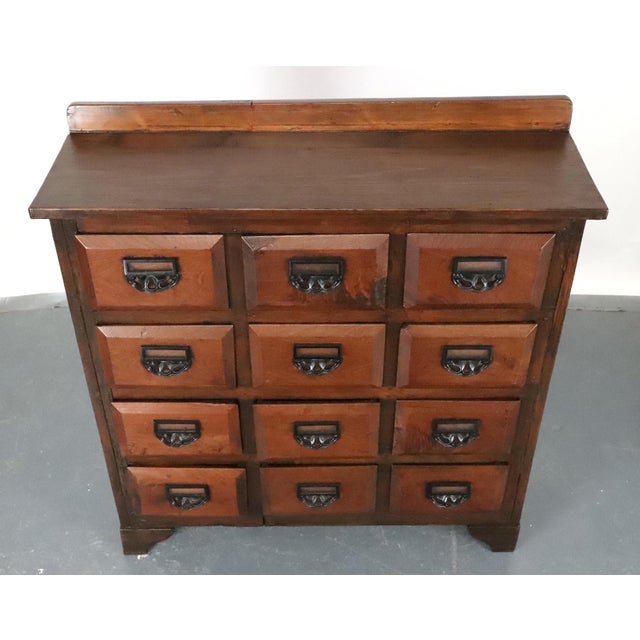 Traditional 19th Century Pine & Black Walnut Apothecary Cabinet For Sale - Image 3 of 14