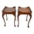 1950s Pair of Chippendale Style Mahogany Side Tables / End Tables For Sale