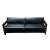 Brazilian rosewood sofa black leather, 1960. Completely restores and upholstered in black leather. This piece is composed...
