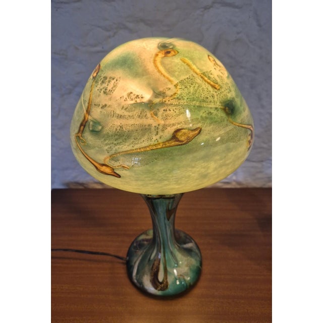 1990s Mushroom Lamp in Blown Glass by Jean-Michel Operto, 1990 For Sale - Image 5 of 9