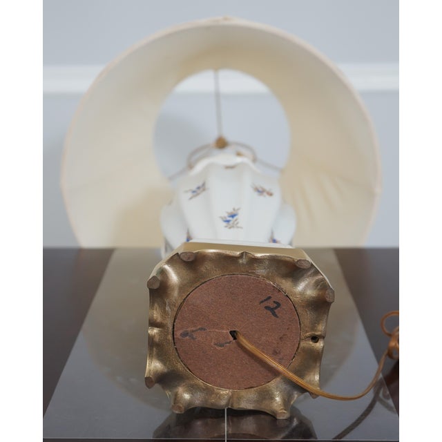 1970s Pair Paul Hanson Design Floral Porcelain Table Lamps For Sale - Image 13 of 13