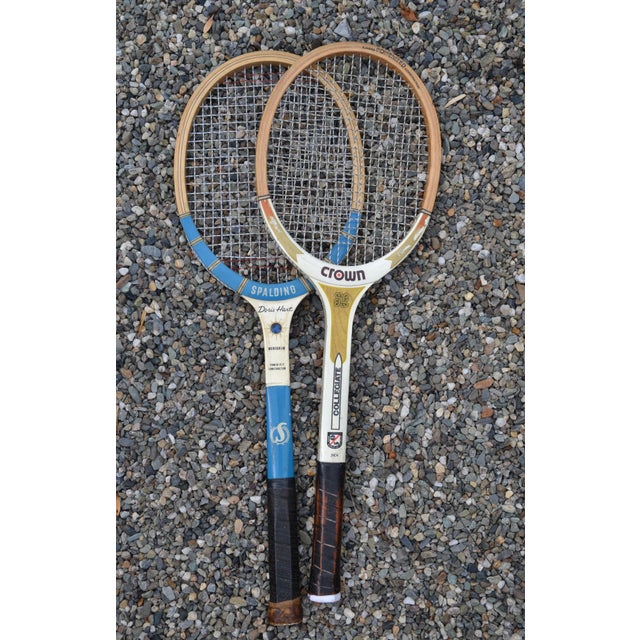 Spalding Mid 20th Century Wooden Tennis Racquets For Sale - Image 4 of 13