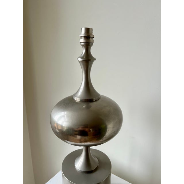 1970s Large Table Lamp attributed to Philippe Barbier, France, 1960 For Sale - Image 5 of 14