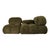 “Camaleonda” sofa, in linen green velvet upholstery, designed by Mario Bellini and manufactured by B&B Italia in 1972....