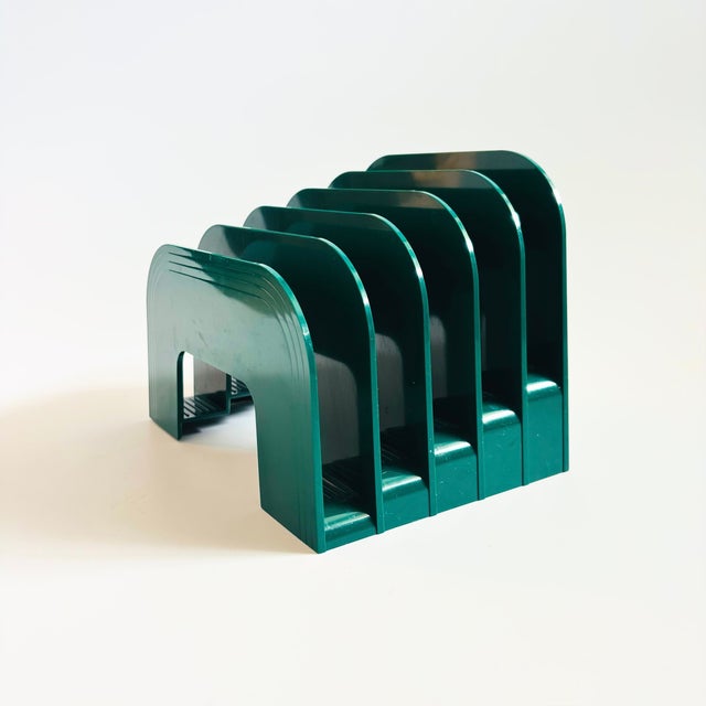 1990s Vintage 1990s Eldon Green Plastic Desk Organizer For Sale - Image 5 of 12