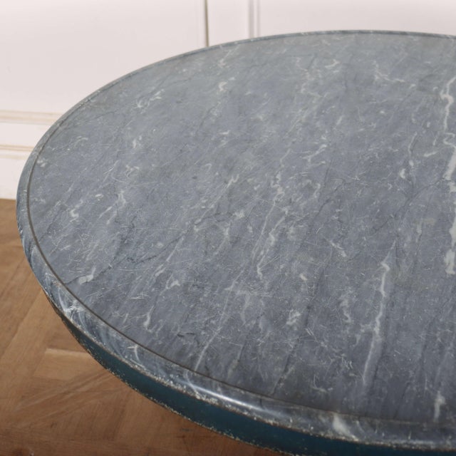 French Painted Gueridon with Marble Top For Sale - Image 6 of 9