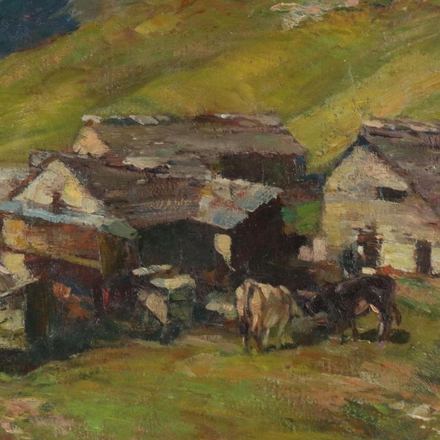 Riccardo Galli, balcony of Monte Rosa, Oil on Canvas, Framed For Sale - Image 4 of 13