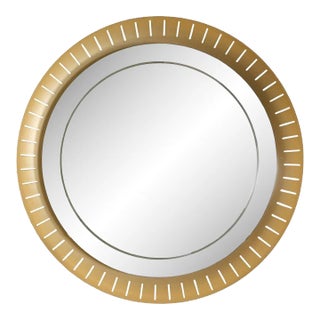 Perforated Brass Backlit Mirror by Hillebrand For Sale