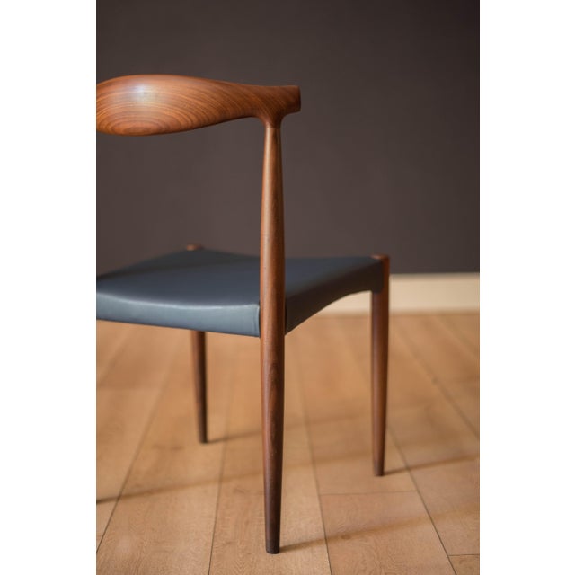 Vintage Set of Six Sculptural Solid Teak Danish Dining Chairs by Vamo Sønderborg For Sale - Image 9 of 18