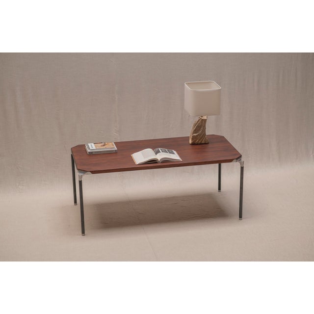 Elegant italian executive desk designed by luisa and ico parisi for mim roma during the 1960s, combining a richly toned...