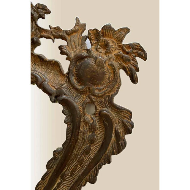 Early 20th Century Antique Bronze Wall Sconces - A Pair For Sale - Image 5 of 11