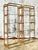 Contemporary Vintage Boho Curved Cornered Wrapped Rattan Etagere - A Pair For Sale - Image 3 of 8