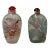 2 X Chinese Glass Snuff Bottle Oriental Scenery People Graphic For Sale
