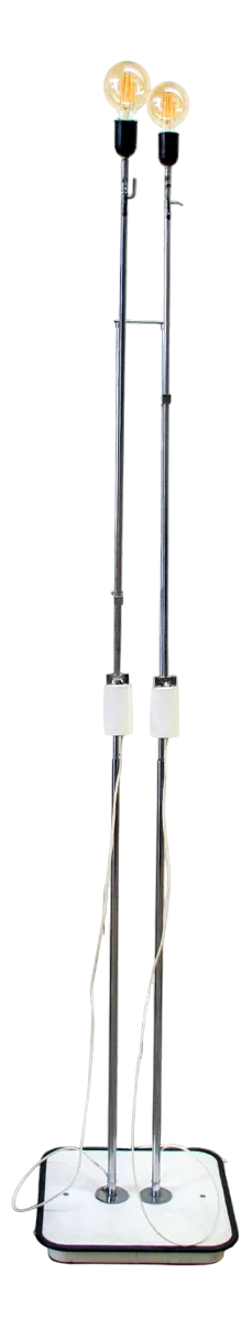 Italian Two-Light Adjustable Floor Lamp, 1970s