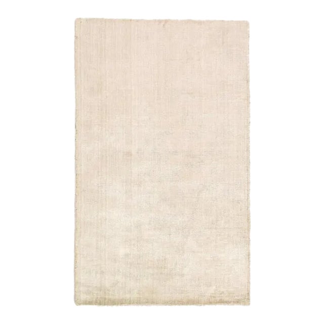2020s Beige Color Hand Knotted Modern Rug For Sale