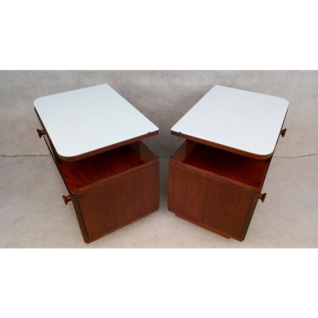 Wood Bedside Tables from Orel, 1961, Set of 2 For Sale - Image 7 of 18