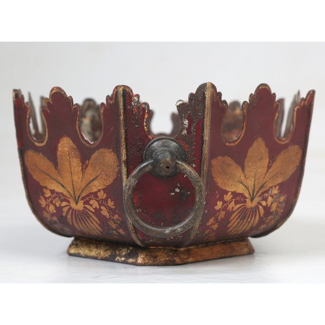 Early 19th Century Antique French Tole Painted Jardinière or Planter, Circa 1800s For Sale - Image 5 of 12