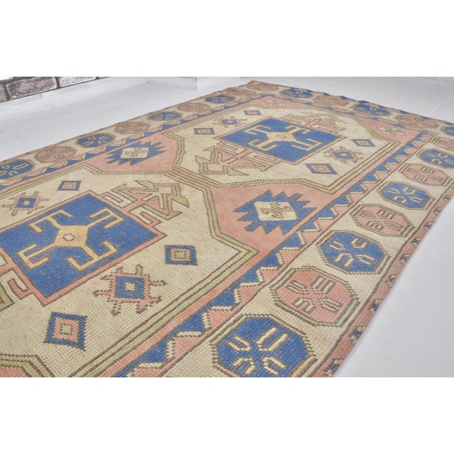1960s Oushak Anatolian Kurdish Carpet For Sale In Phoenix - Image 6 of 10