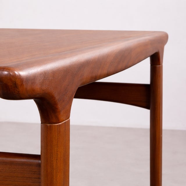 Teak Dining Table with Hidden Extension Leaf by Johannes Andersen for Uldum Møbelfabrik, Denmark, 1960s For Sale - Image 6 of 10