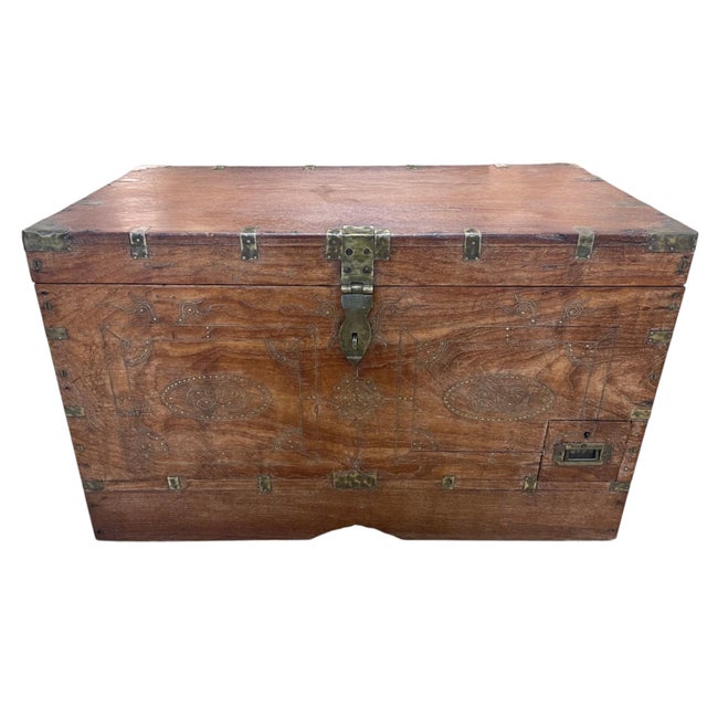 Authentic antique Victorian era traveling cleric's trunk -Many areas for storage -Hinged doors for sectioned storage...