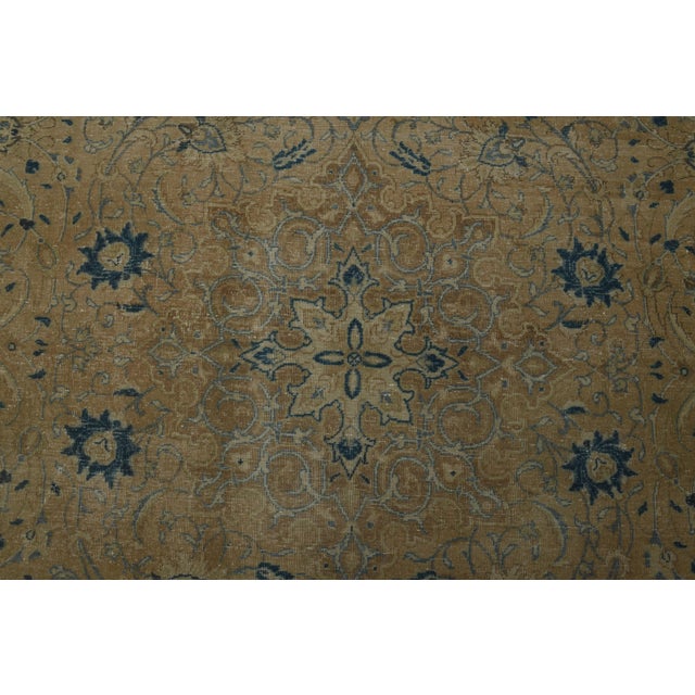 1970s Vintage Persian Handmade Wool Cotton Orange Area Rug For Sale In San Francisco - Image 6 of 11