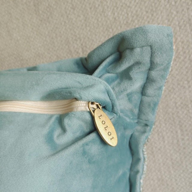 Loloi Rugs Loloi Geometric Multicolor Velvet Decor Lumbar Pillow. with Insert For Sale - Image 4 of 6