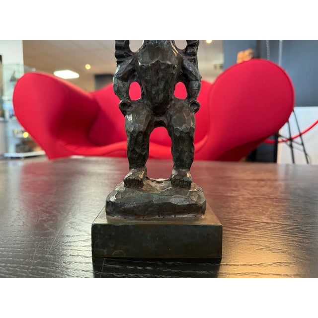 Joel Roux, Bronze Sculpture of a Tiki, Unique Work, 2000 For Sale - Image 10 of 12