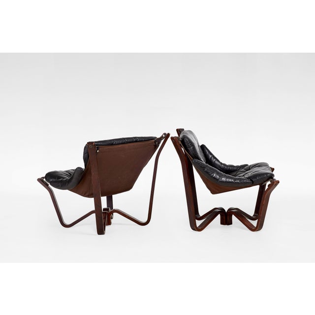 1970s Vintage Viking Chair by Jim Myrstad for Brunstad Møbelfabrik Norway, 1970s, Set of 2 For Sale - Image 5 of 5