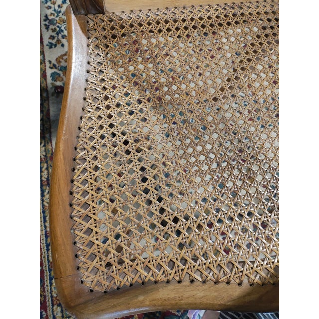 French Early 20th Century Set of 8 French Louis XV Style Caned Dining Chairs For Sale - Image 3 of 6