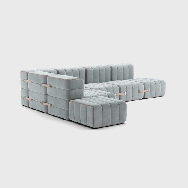 Modular Corner Sofa in Fabric by Ambivalenz, Barcelona, Set of 12 For Sale - Image 17 of 18