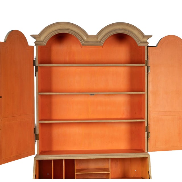 White Painted Secretary Bookcase 91 x 44 x 17 in.