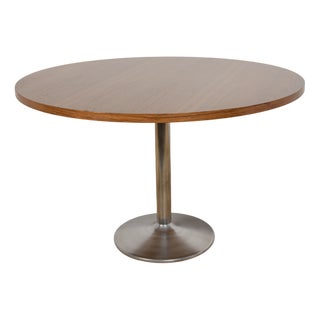 Mid-Century Modern Danish Teak Round Dining Table, 1970s For Sale