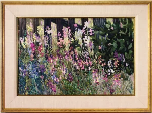 Carolyn Marie Lord, Garden with Fence, 1984