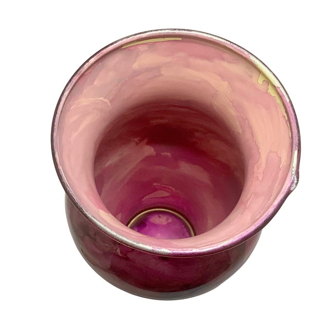 Italian Hand-Painted Marbled Glass Vase For Sale In Los Angeles - Image 6 of 10