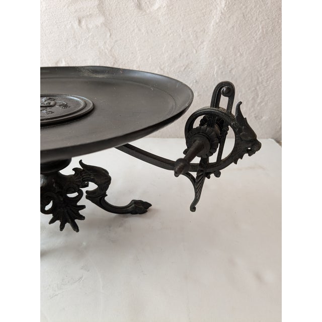 Antique Italian Grand Tour Bronze Patera Compote Tazza With Figures For Sale - Image 4 of 7